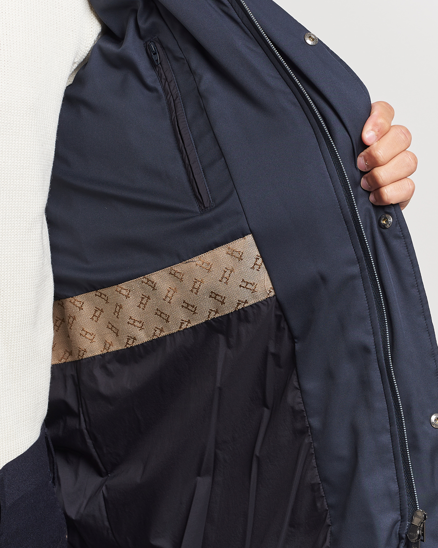 Herr | Jackor | Herno | Faux Fur Down Parka Navy