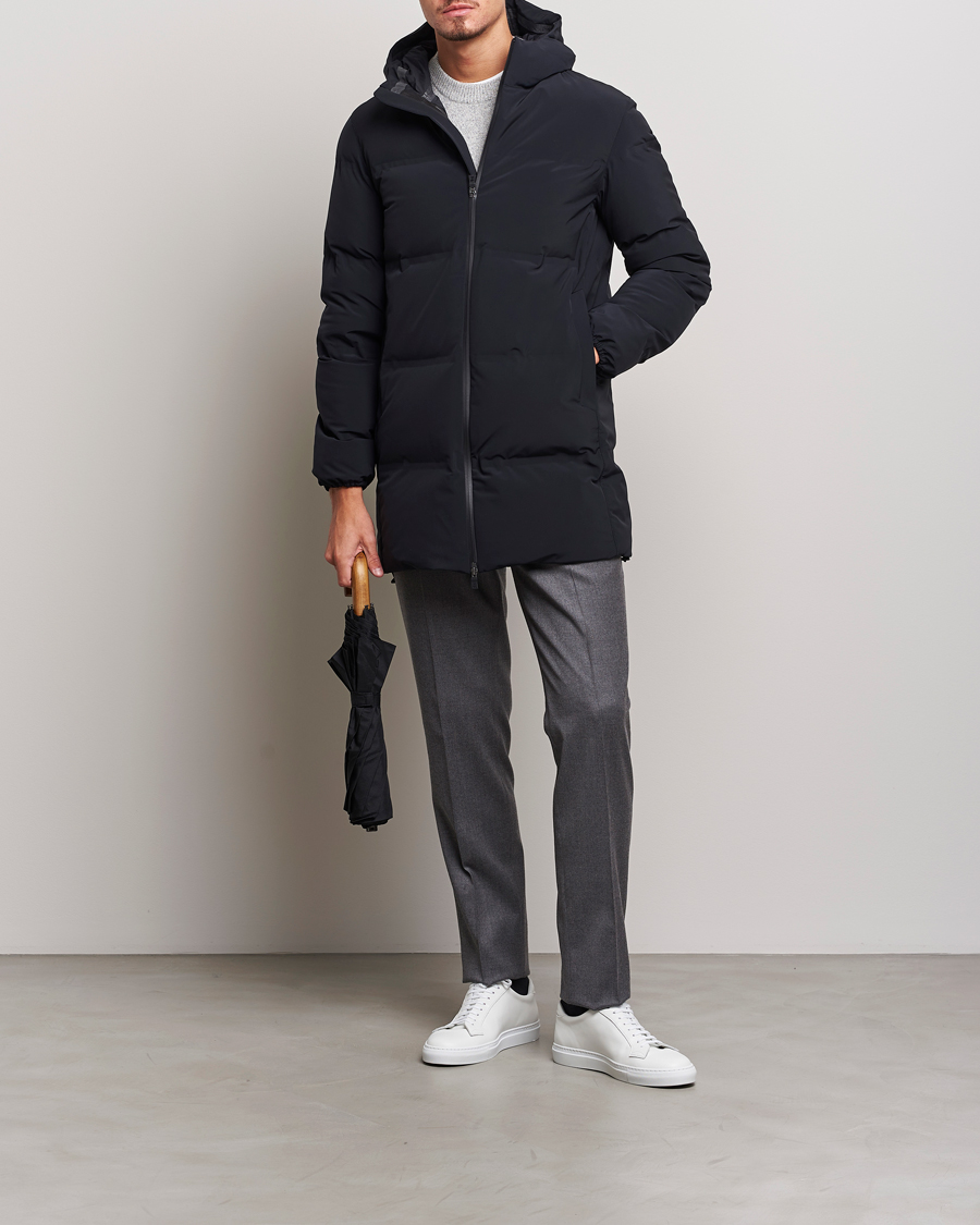 Herr | Jackor | Herno | Laminar Stretch Nylon Down Coat Navy