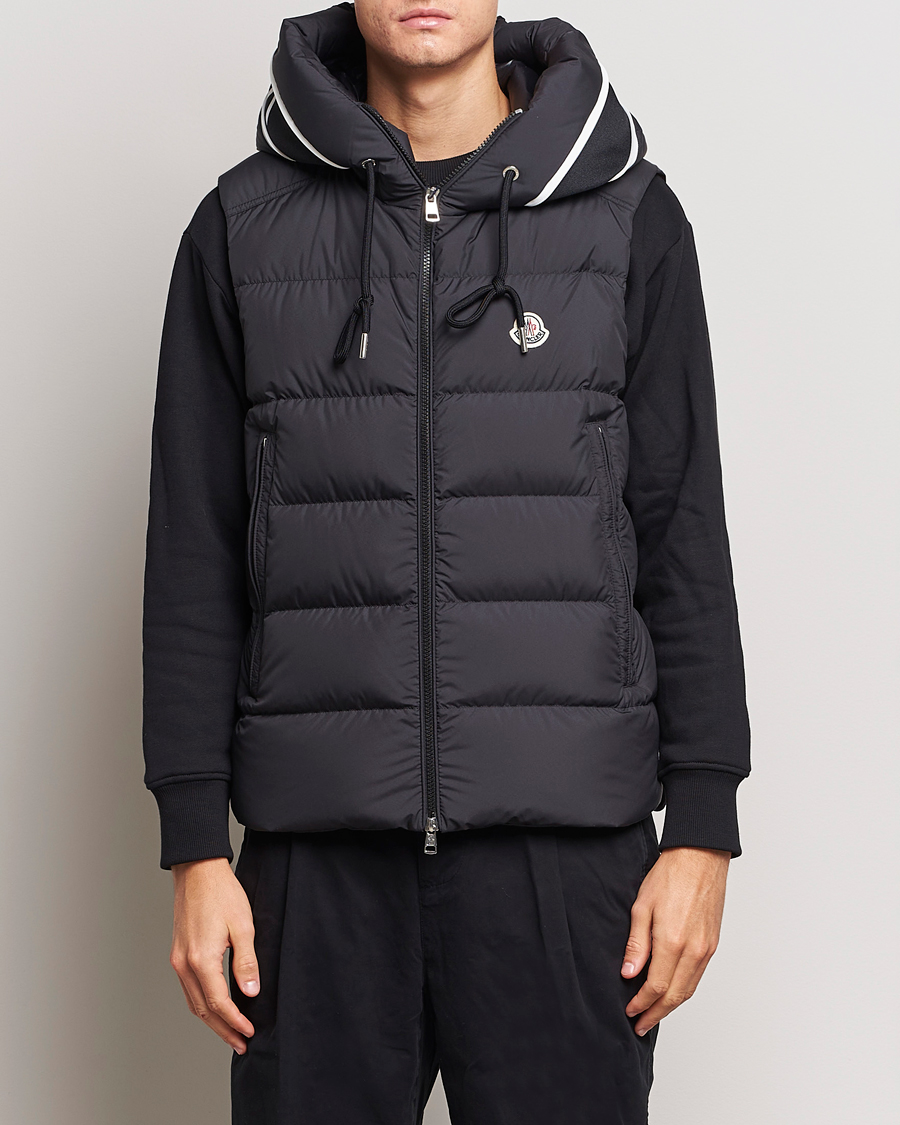 Herr | Moncler | Moncler | Cardamine Hooded Down Vest Black