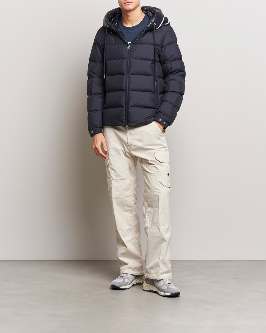 Herr | Jackor | Moncler | Cardere Hooded Down Jacket Navy
