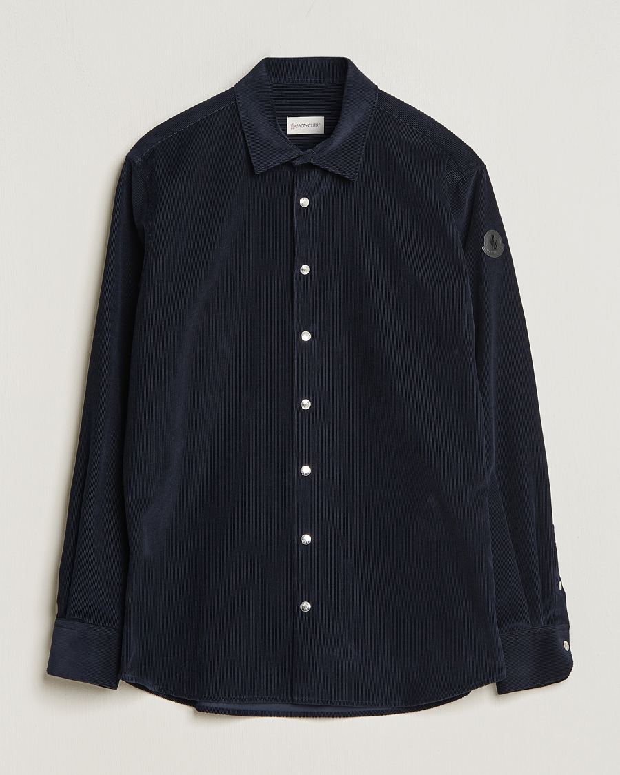 Herr | Skjortor | Moncler | Corduroy Casual Shirt Navy