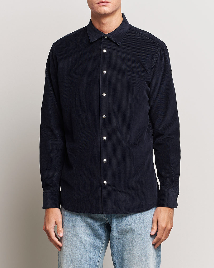 Herr | Skjortor | Moncler | Corduroy Casual Shirt Navy