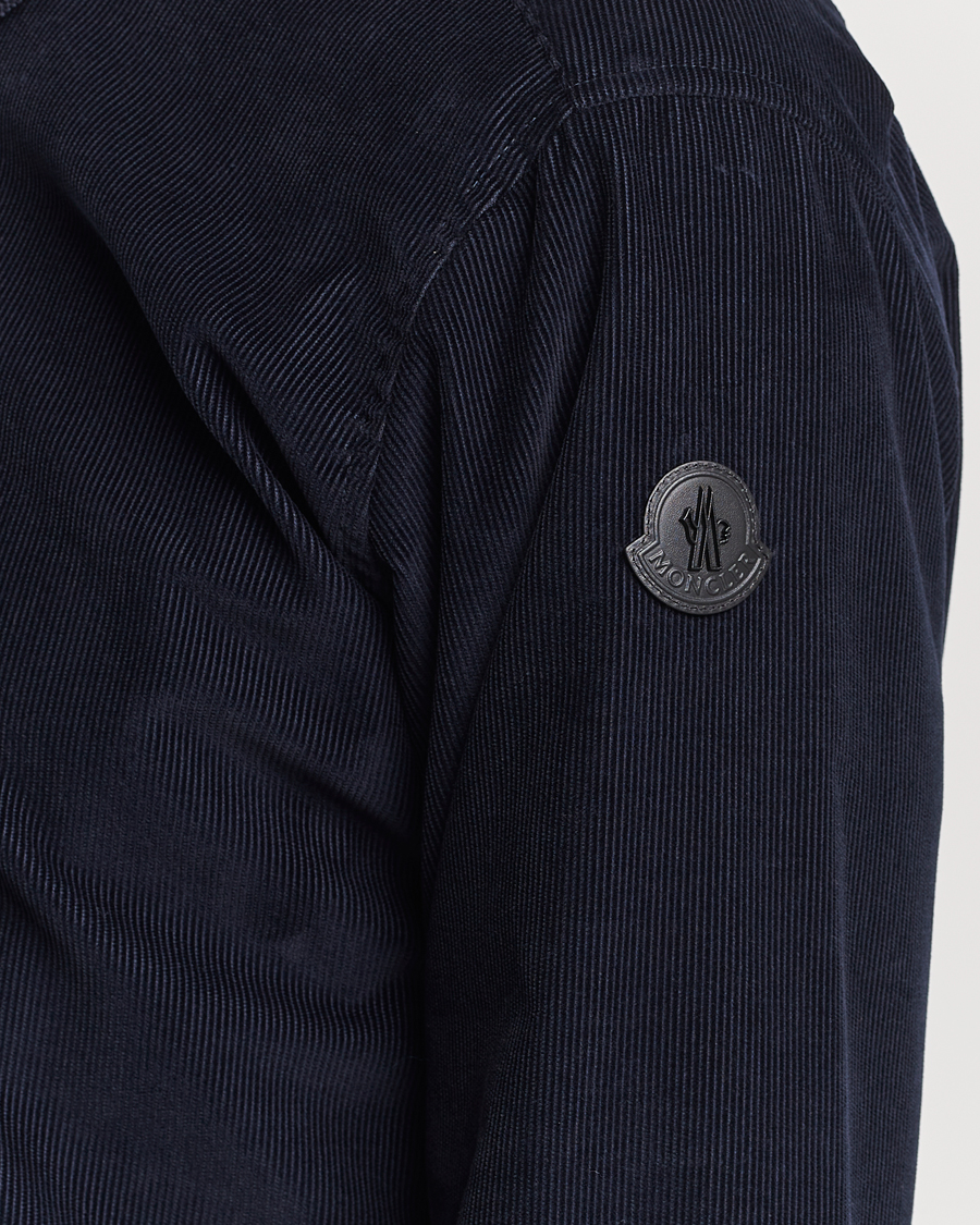 Herr | Skjortor | Moncler | Corduroy Casual Shirt Navy