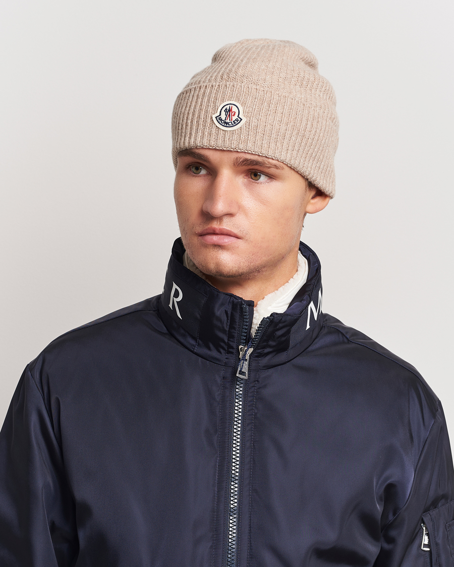 Herr | Moncler Cashmere Beanie Beige | Moncler | Cashmere Beanie Beige