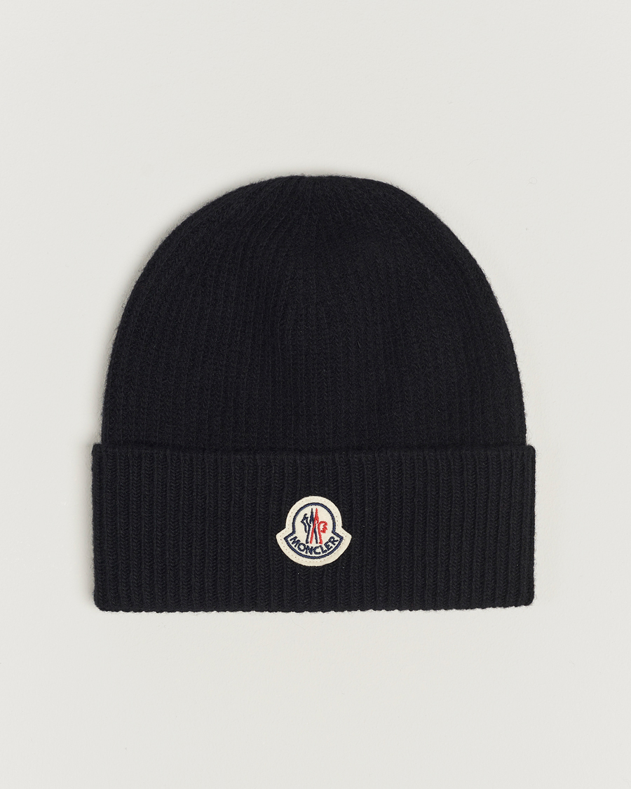 Herr | Moncler Cashmere Beanie Black | Moncler | Cashmere Beanie Black