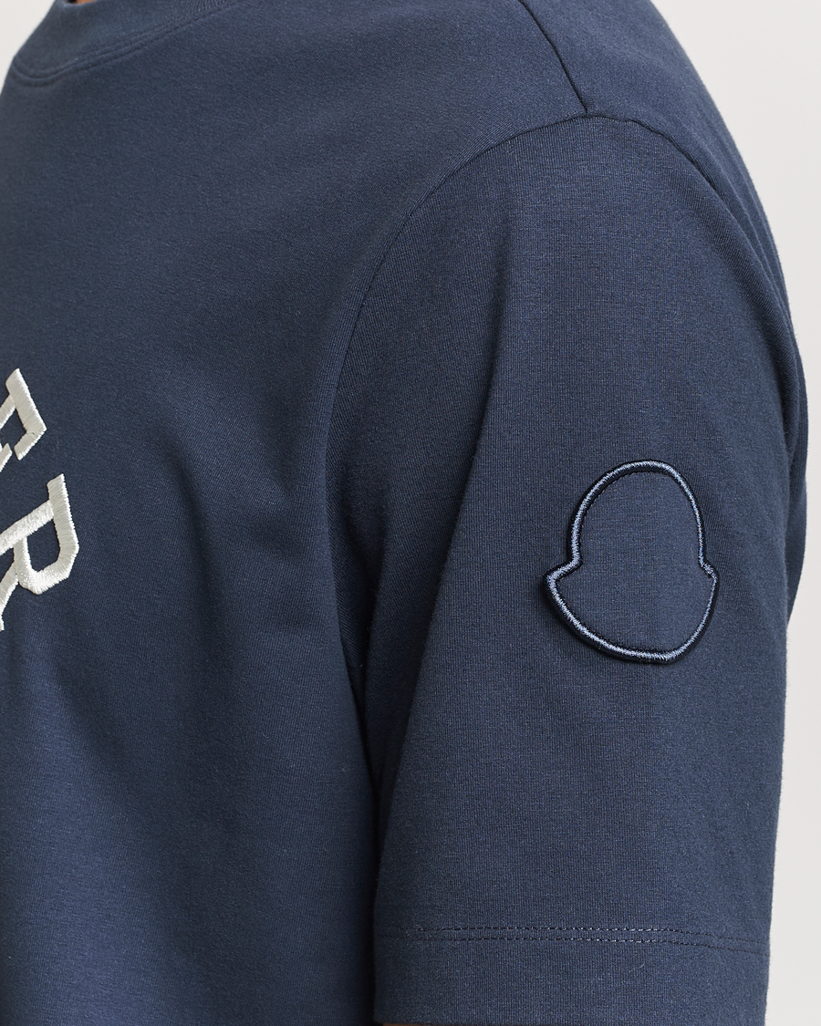 Herr | T-Shirts | Moncler | Lettering T-Shirt Navy
