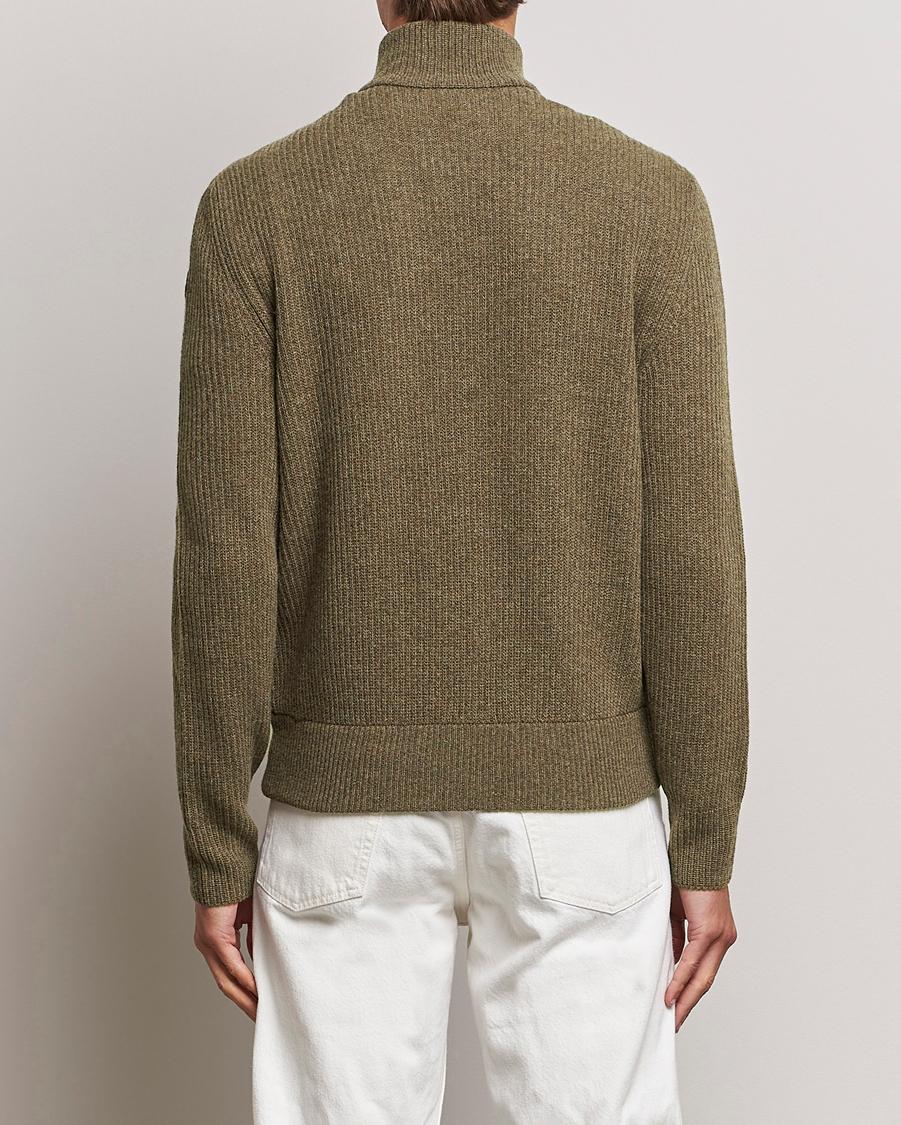 Herr | Tröjor | Moncler | Corduroy Zip Cardigan Taupe