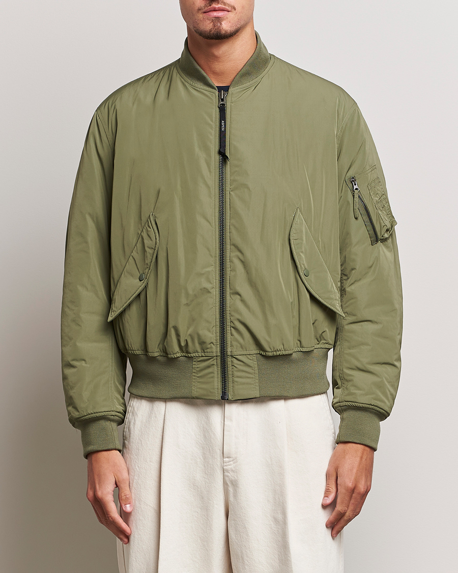 Herr | Bomberjackor | Aspesi | Gunner Nylon Flight Bomber Olive