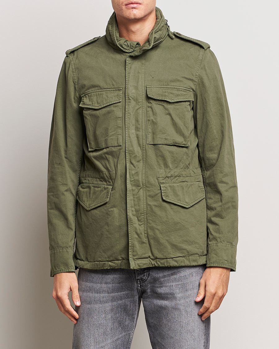 Herr | Field jackets | Aspesi | Lined Cotton Field Jacket Military