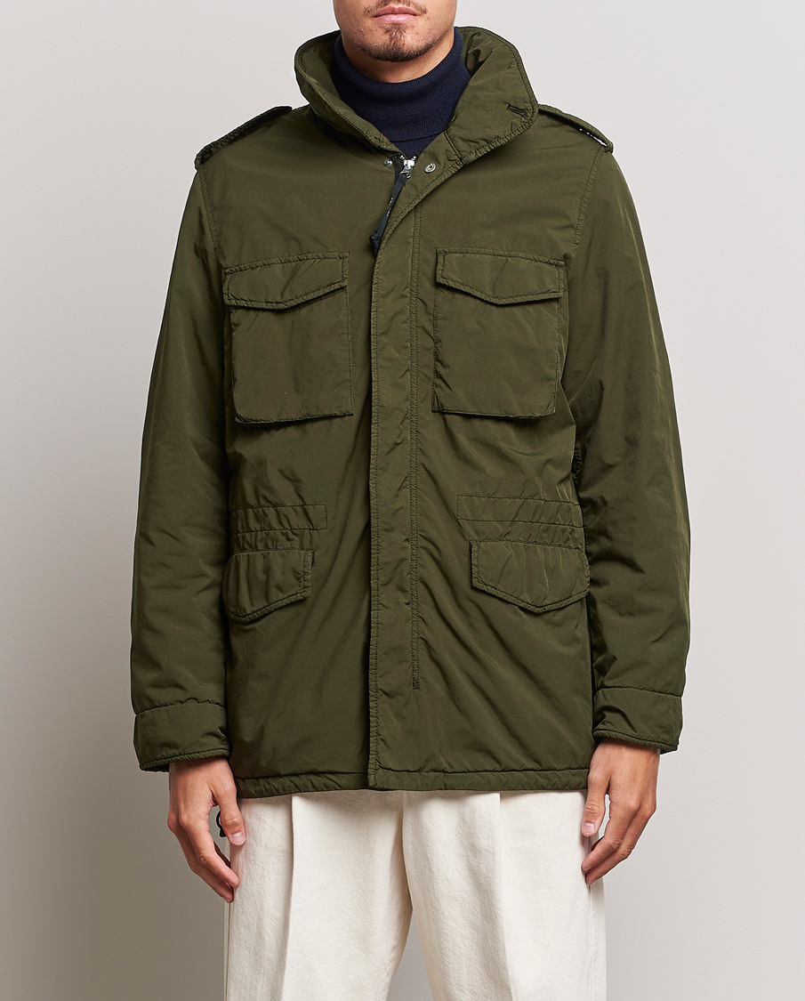 Herr | Field jackets | Aspesi | Garment Dyed Field Jacket Dark Military