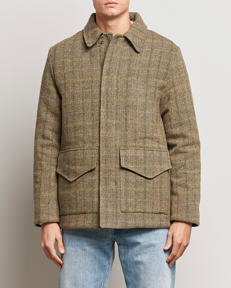 Herr | Jackor | Aspesi | Tweed Hunting Jacket Green Check