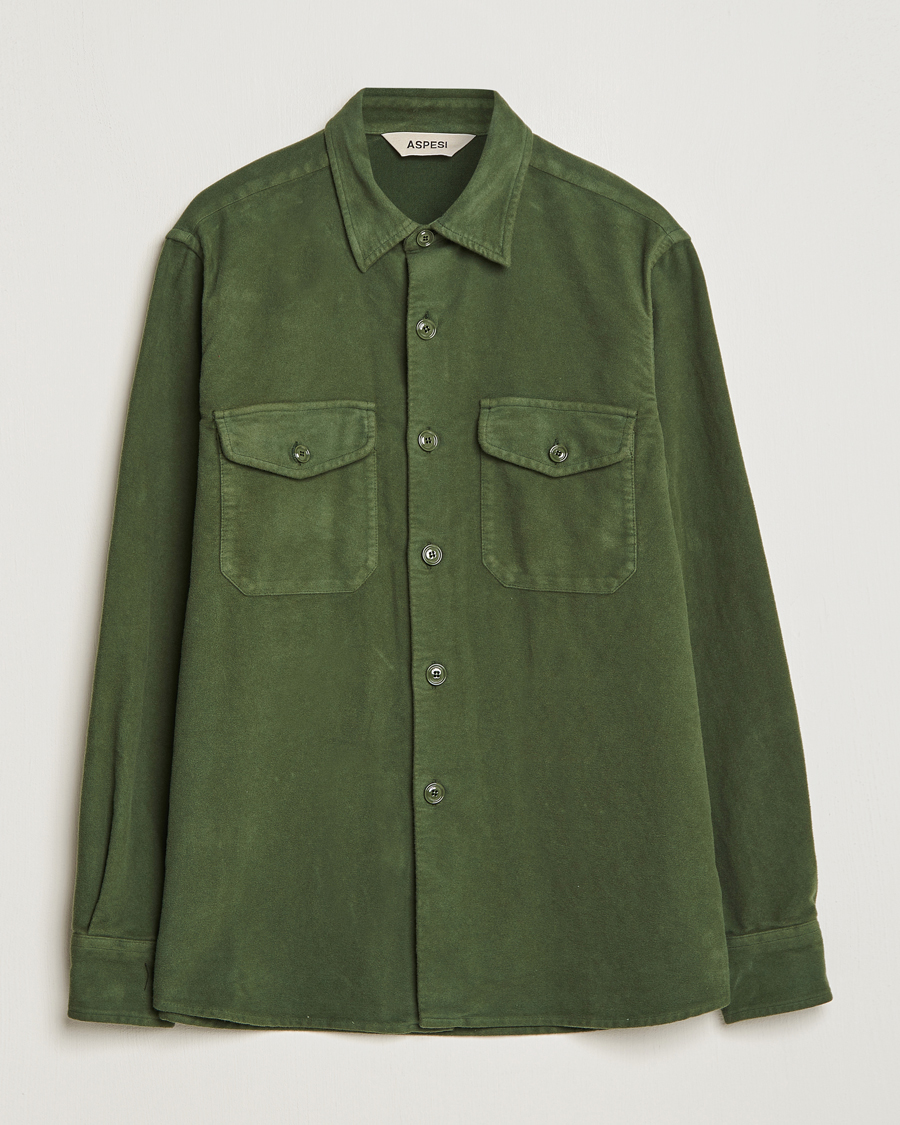 Herr | Jackor | Aspesi | Moleskine Shirt Jacket Dark Military