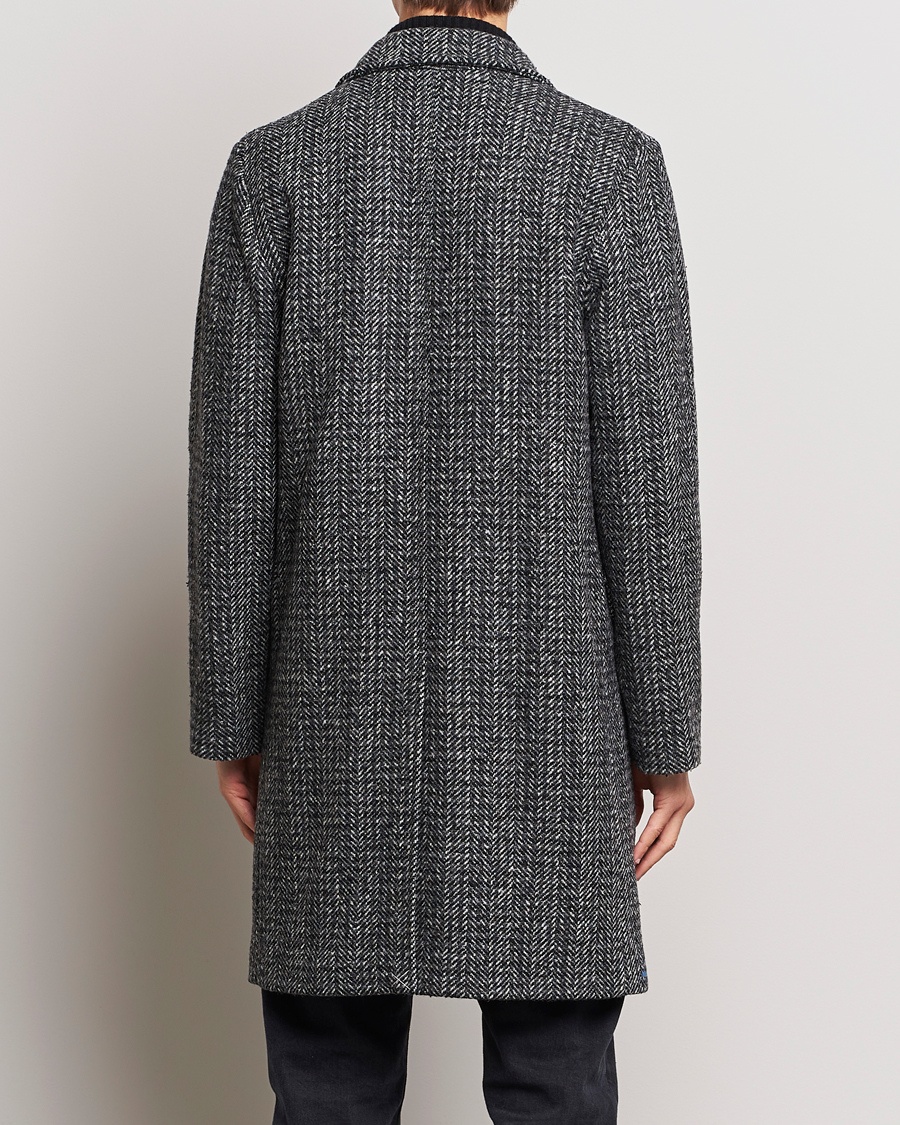 Herr | Jackor | Aspesi | Herringbone Wool Coat Grey