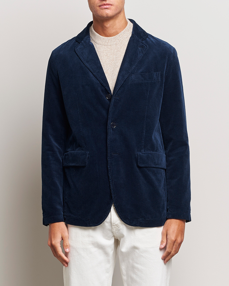 Herr | Kavajer | Aspesi | Corduroy Blazer Navy