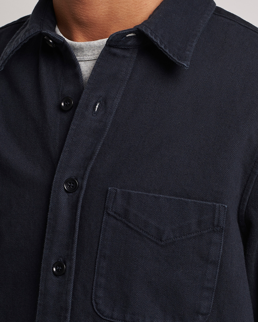Herr | Skjortor | Aspesi | Cotton Utility Shirt Navy