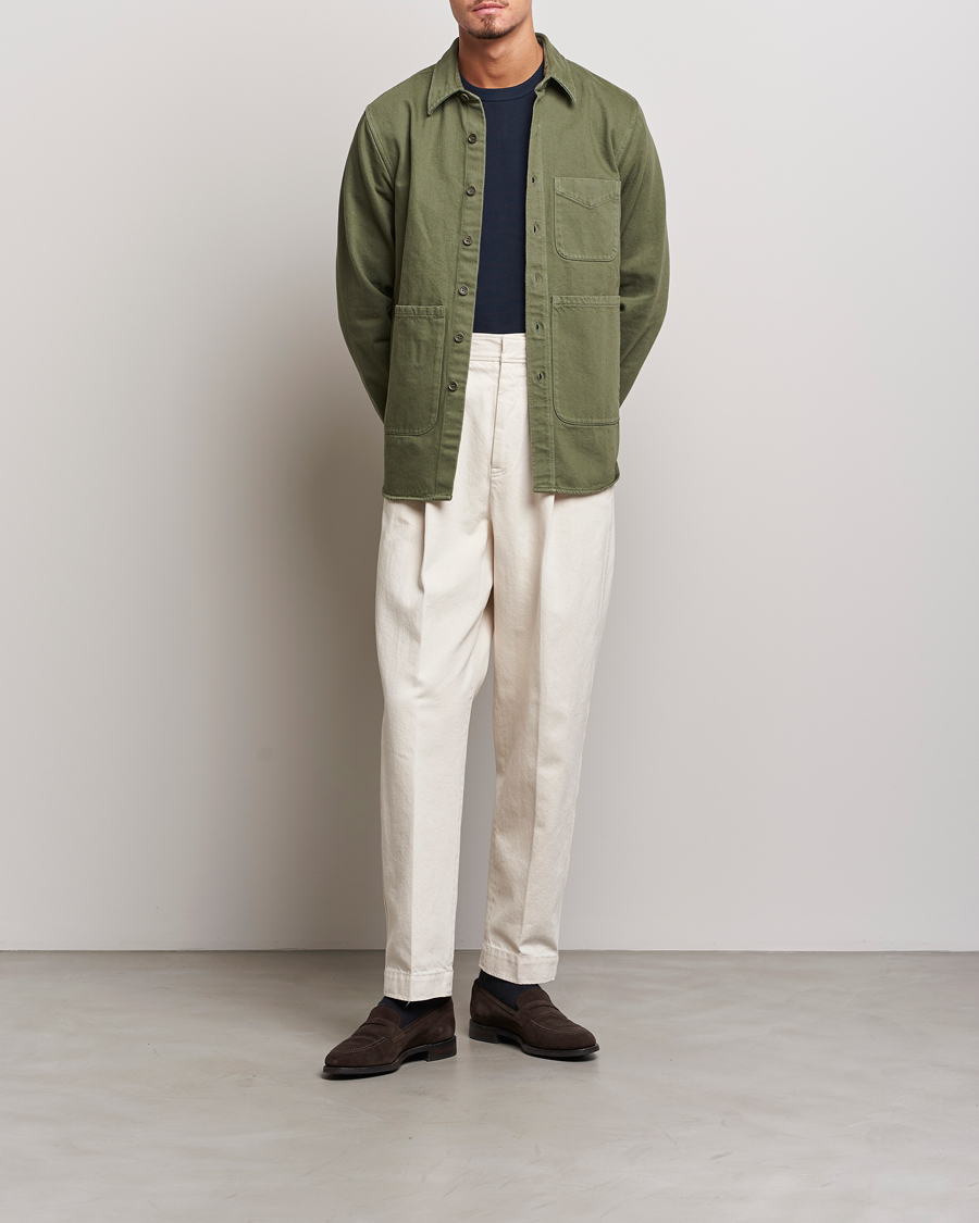 Herr | Skjortor | Aspesi | Cotton Utility Shirt Military