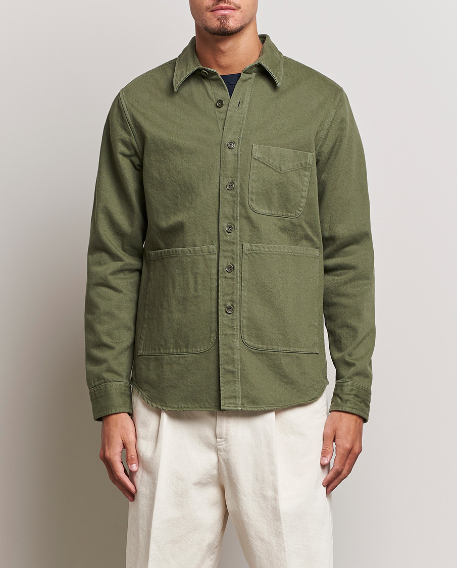 Herr | Skjortjackor | Aspesi | Cotton Utility Shirt Military
