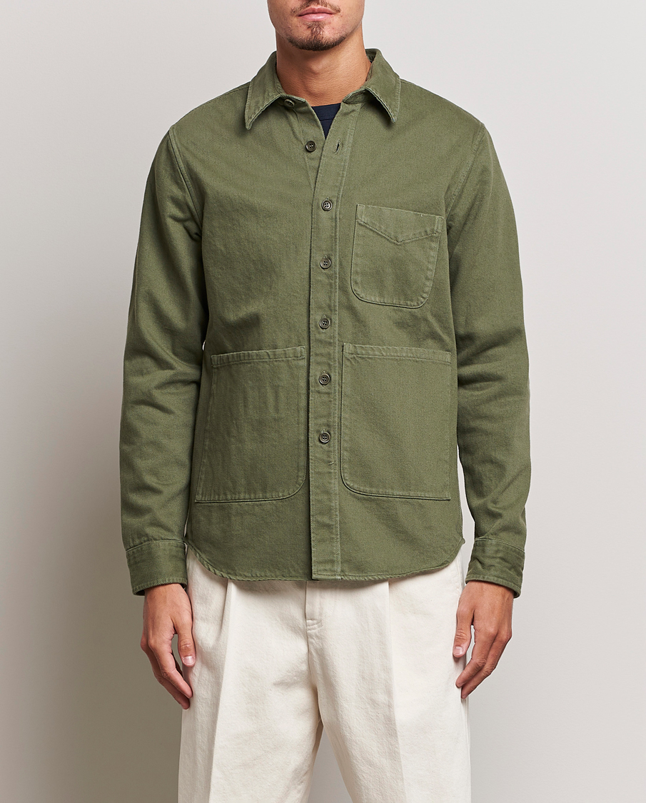 Herr | Skjortor | Aspesi | Cotton Utility Shirt Military