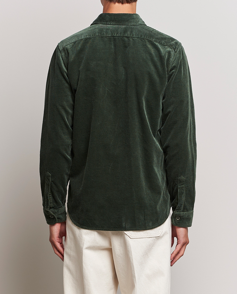 Herr | Skjortor | Aspesi | Corduroy Utility Shirt Dark Military