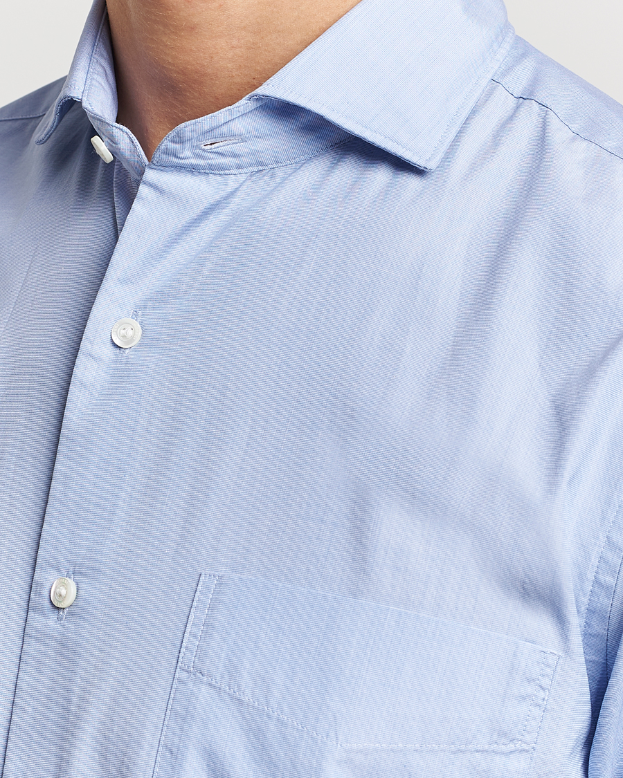Herr | Skjortor | Aspesi | Striped Poplin Shirt Light Blue