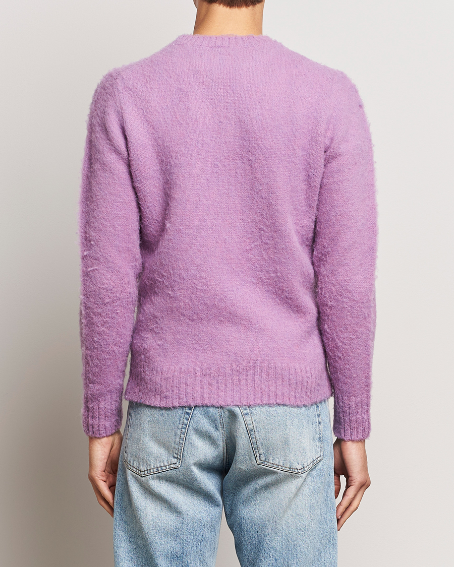 Herr | Tröjor | Aspesi | Brushed Shetland Sweater Purple