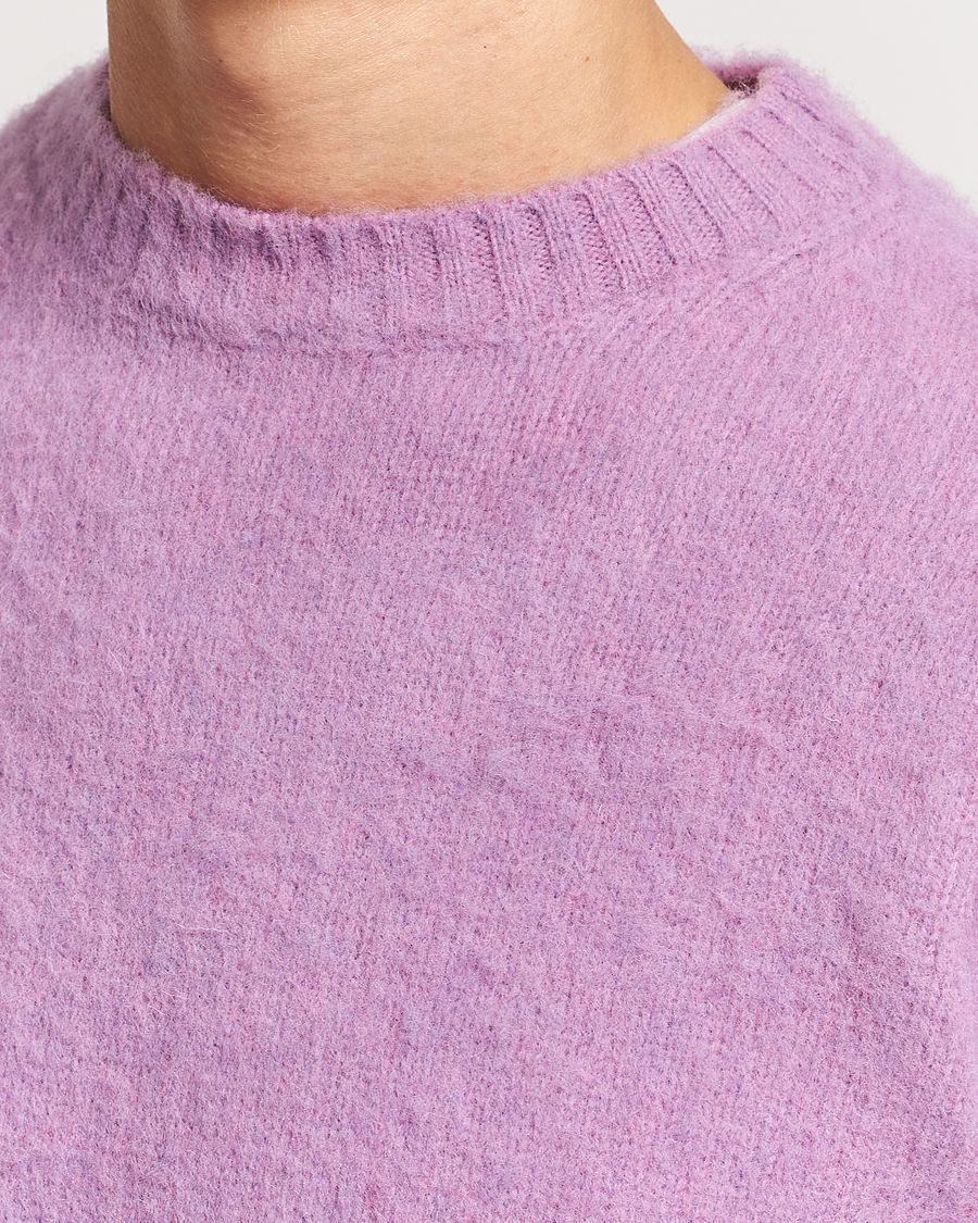 Herr | Tröjor | Aspesi | Brushed Shetland Sweater Purple