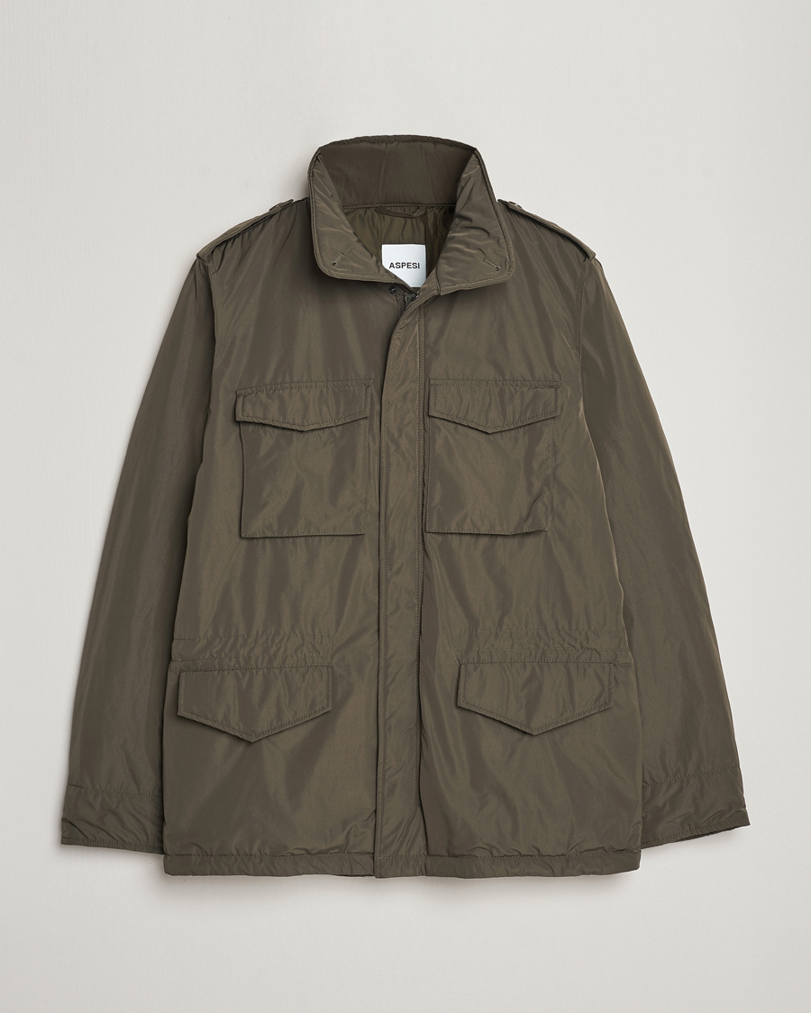 Herr | Jackor | Aspesi | Minifield Nylon Field Jacket Dark Military