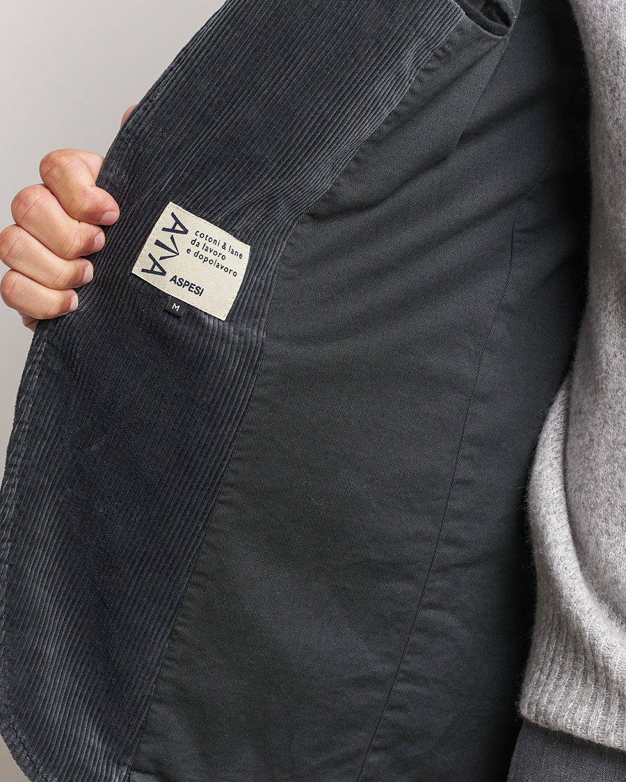 Herr | Kavajer | Aspesi | Corduroy Blazer Charcoal