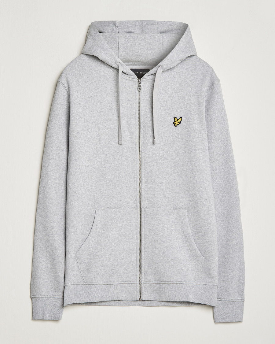 Herr | Tröjor | Lyle & Scott | Full Zip Hoodie Light Grey