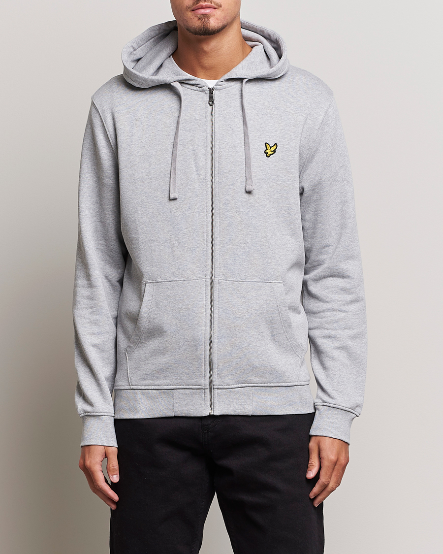 Herre |  | Lyle & Scott | Full Zip Hoodie Light Grey