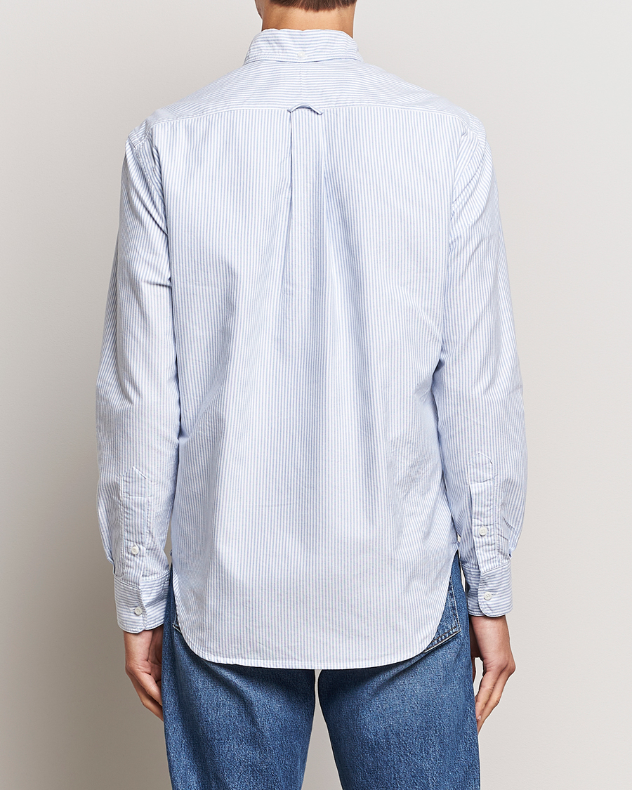 Herr | Skjortor | Gitman Vintage | Button Down Striped Oxford Shirt Light Blue