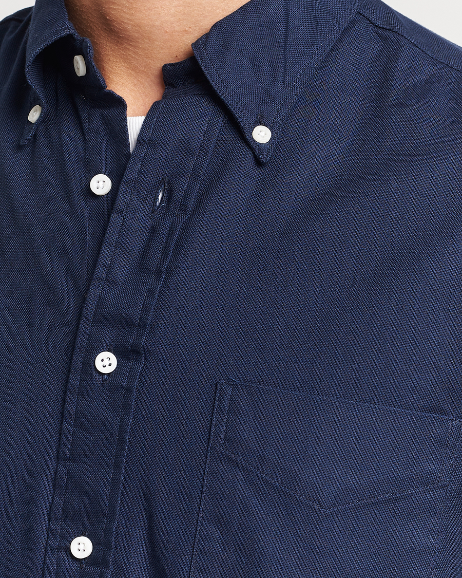 Herr | Skjortor | Gitman Vintage | Button Down Hopsack Shirt Navy