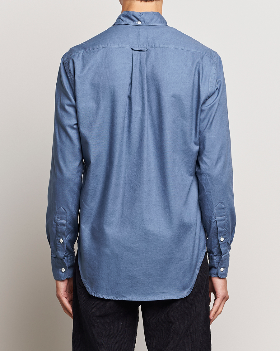 Herr | Skjortor | Gitman Vintage | Button Down Hopsack Shirt Blue