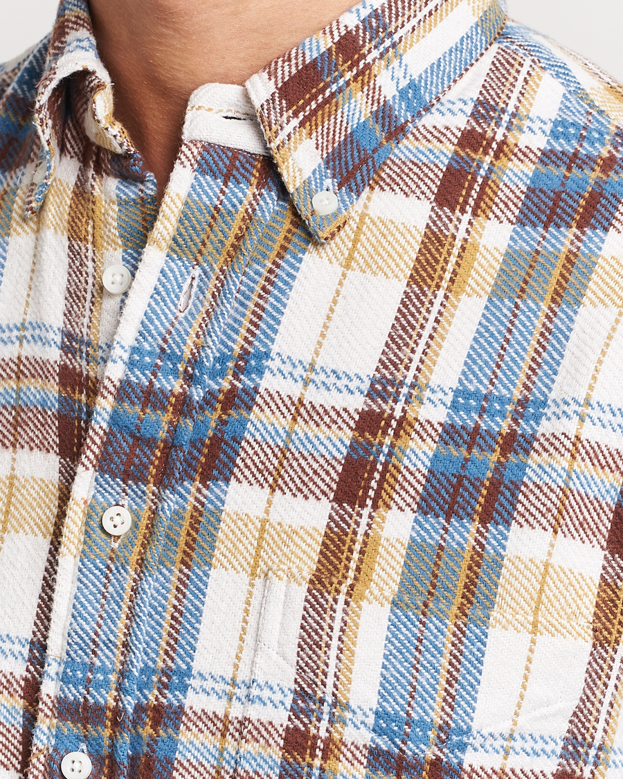 Herr | Skjortor | Gitman Vintage | Button Down Triple Yarn Shirt Brown/White Check