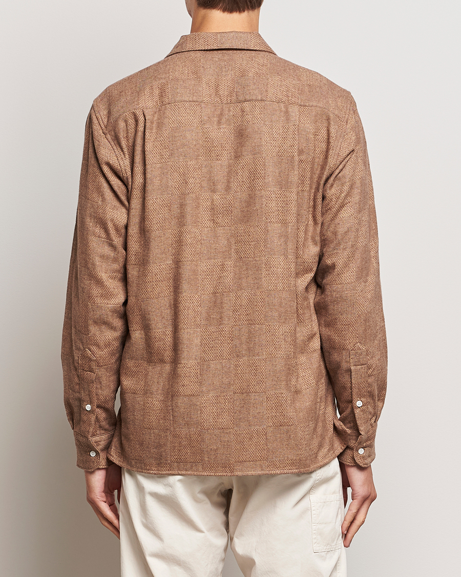 Herr | Skjortor | Gitman Vintage | Brushed Patchwork Camp Shirt Tan