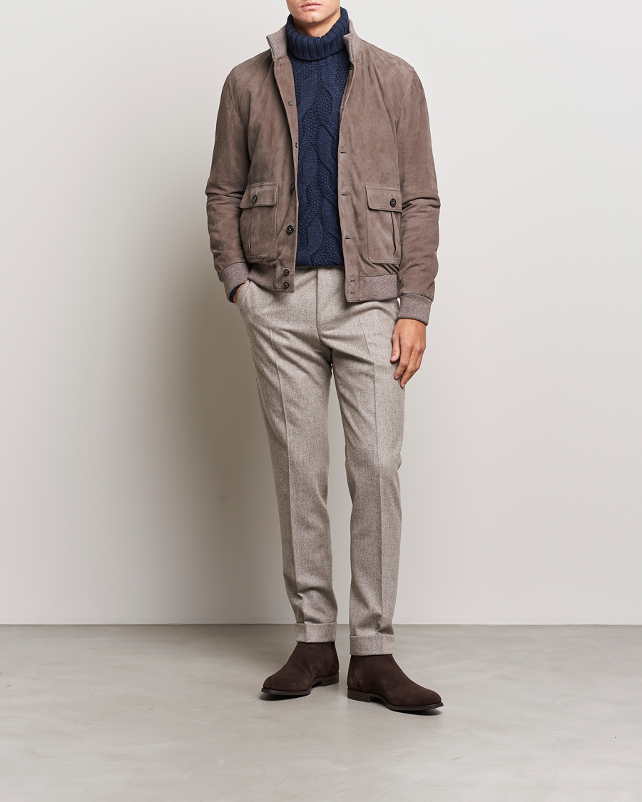 Herr | Jackor | Valstar | Valstarino Suede Jacket Stone