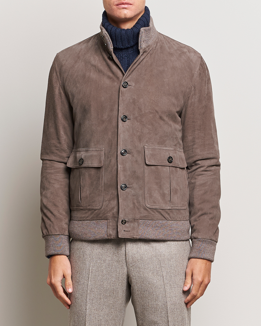 Herr | Jackor | Valstar | Valstarino Suede Jacket Stone