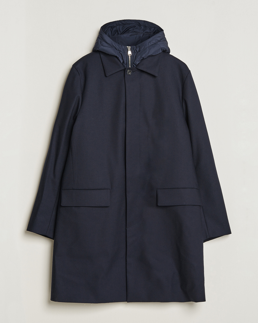 Herr | Jackor | Valstar | Waterproof 2-in-1 Flannel Overcoat Navy