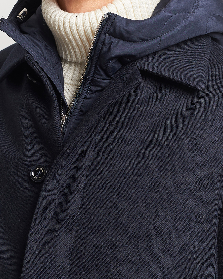 Herr | Jackor | Valstar | Waterproof 2-in-1 Flannel Overcoat Navy