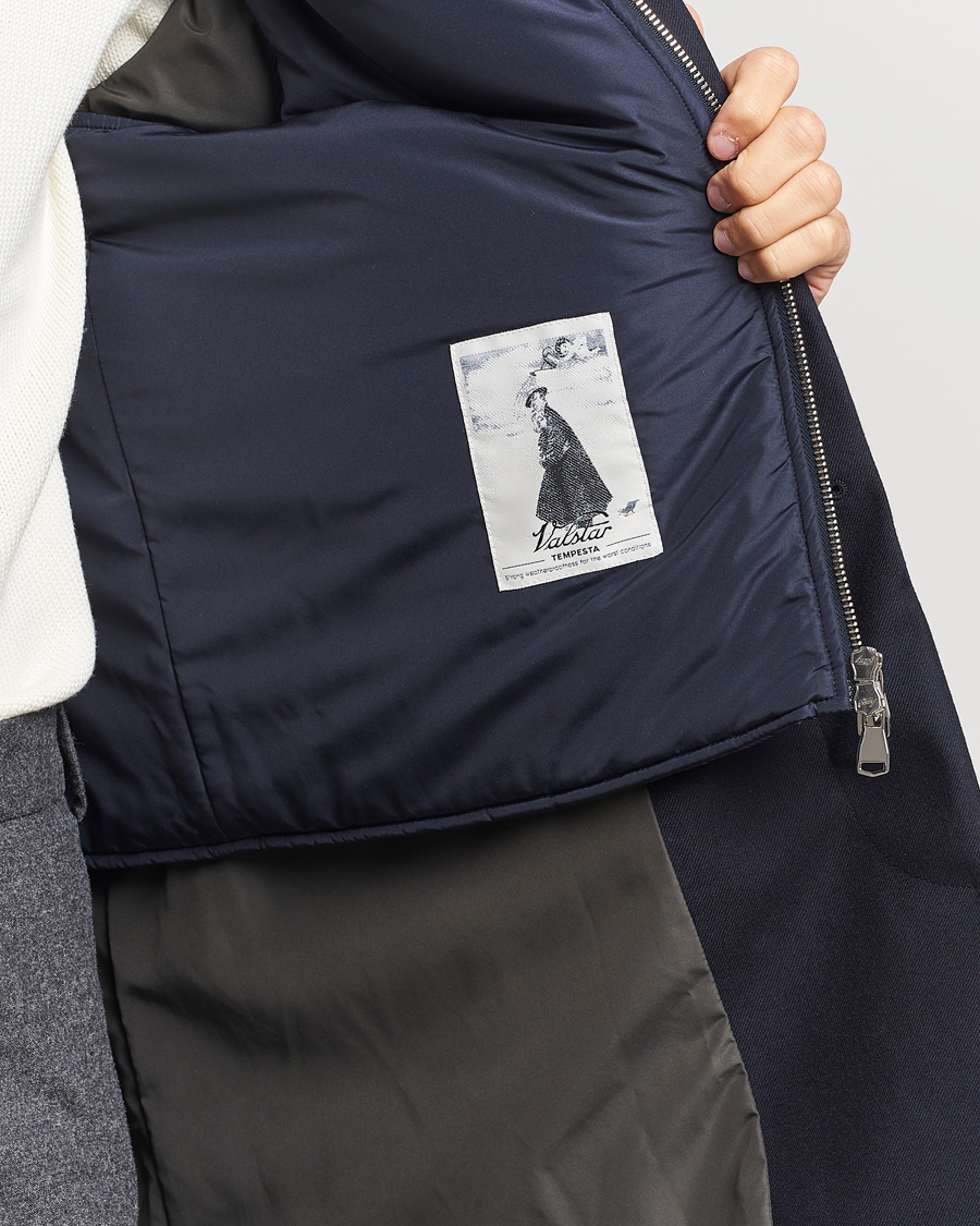 Herr | Jackor | Valstar | Waterproof 2-in-1 Flannel Overcoat Navy