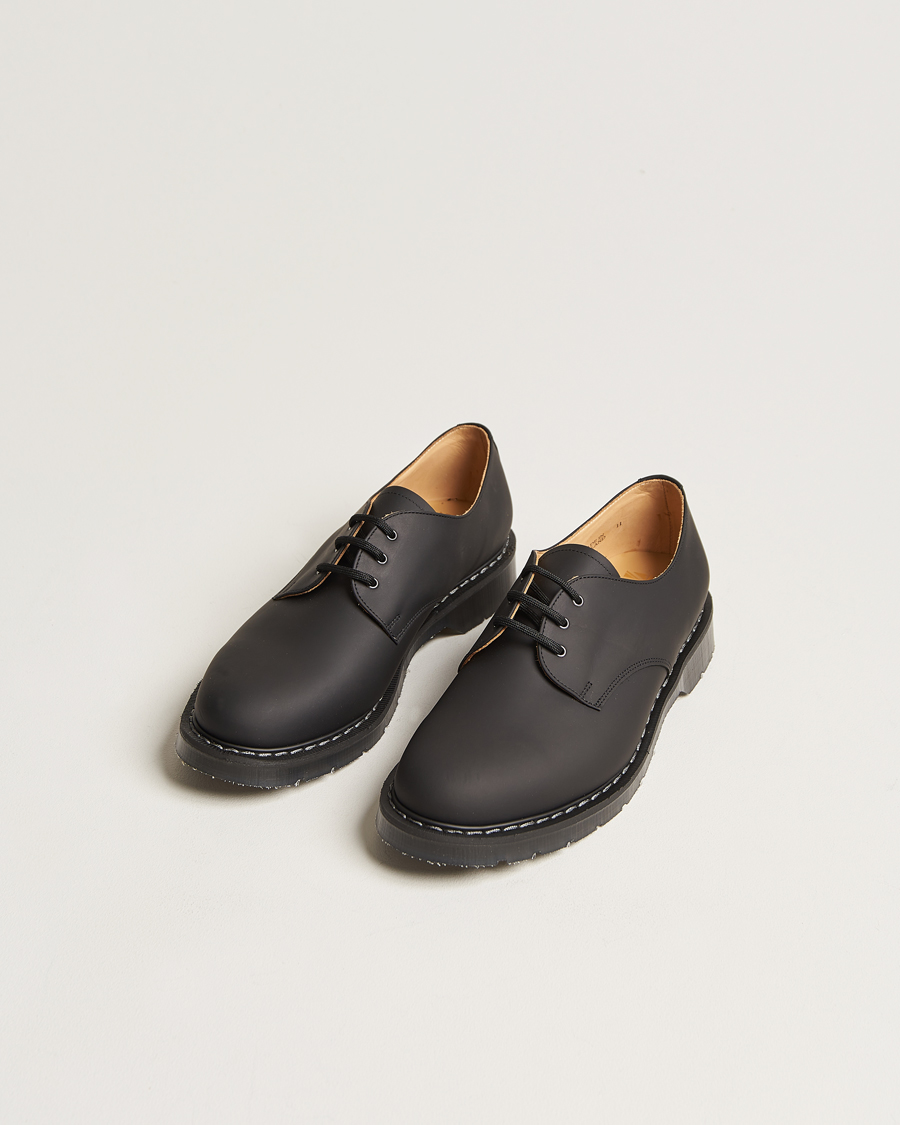 Herr | Best of British | Solovair | 3 Eye Gibson Shoe Black Greasy