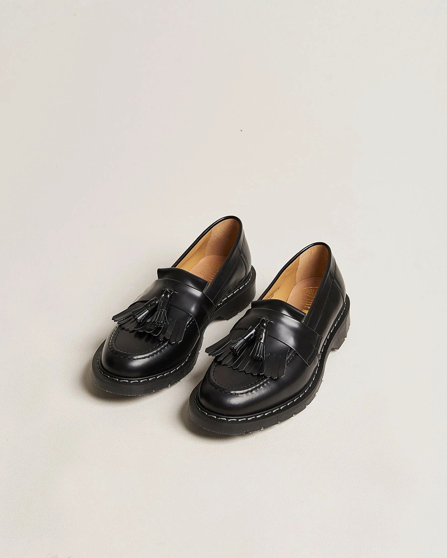 Herr | Loafers | Solovair | Tassel Loafer Black Shine