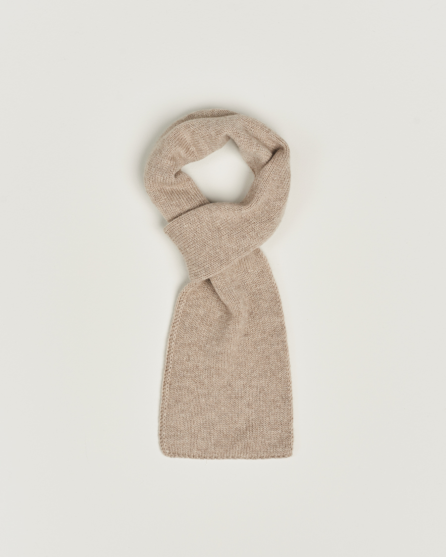 Herr | Piacenza Cashmere Short Loop Cashmere Scarf Light Beige | Piacenza Cashmere | Short Loop Cashmere Scarf Light Beige
