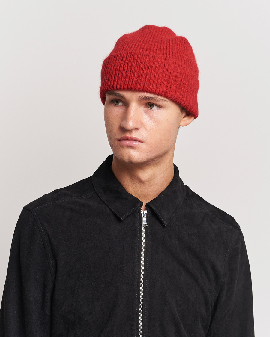 Herr | Le Bonnet Lambswool/Caregora Beanie Framboise | Le Bonnet | Lambswool/Caregora Beanie Framboise