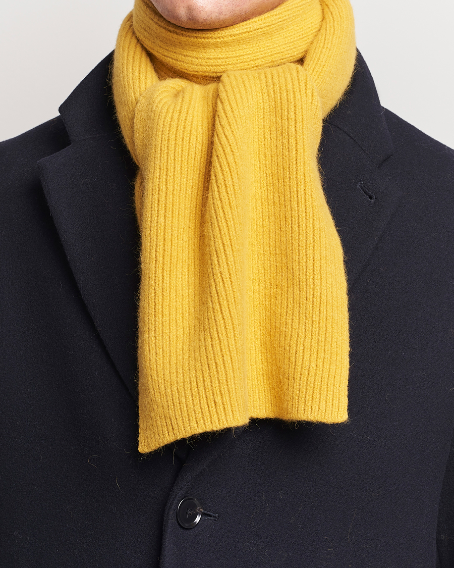 Herr | Le Bonnet Lambswool/Caregora Scarf Mustard | Le Bonnet | Lambswool/Caregora Scarf Mustard