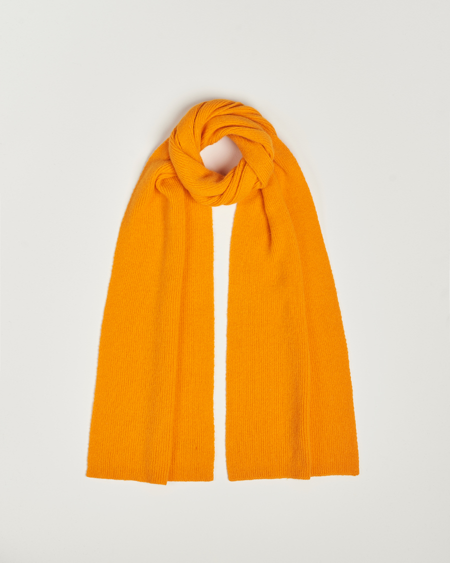 Herr | Le Bonnet Lambswool/Caregora Scarf Orange Peel | Le Bonnet | Lambswool/Caregora Scarf Orange Peel