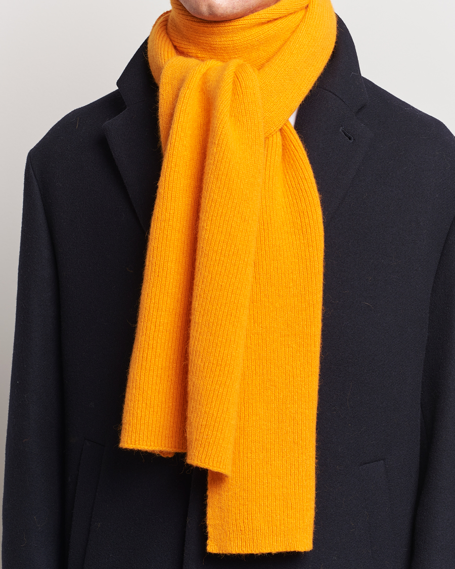 Herr |  | Le Bonnet | Lambswool/Caregora Scarf Orange Peel