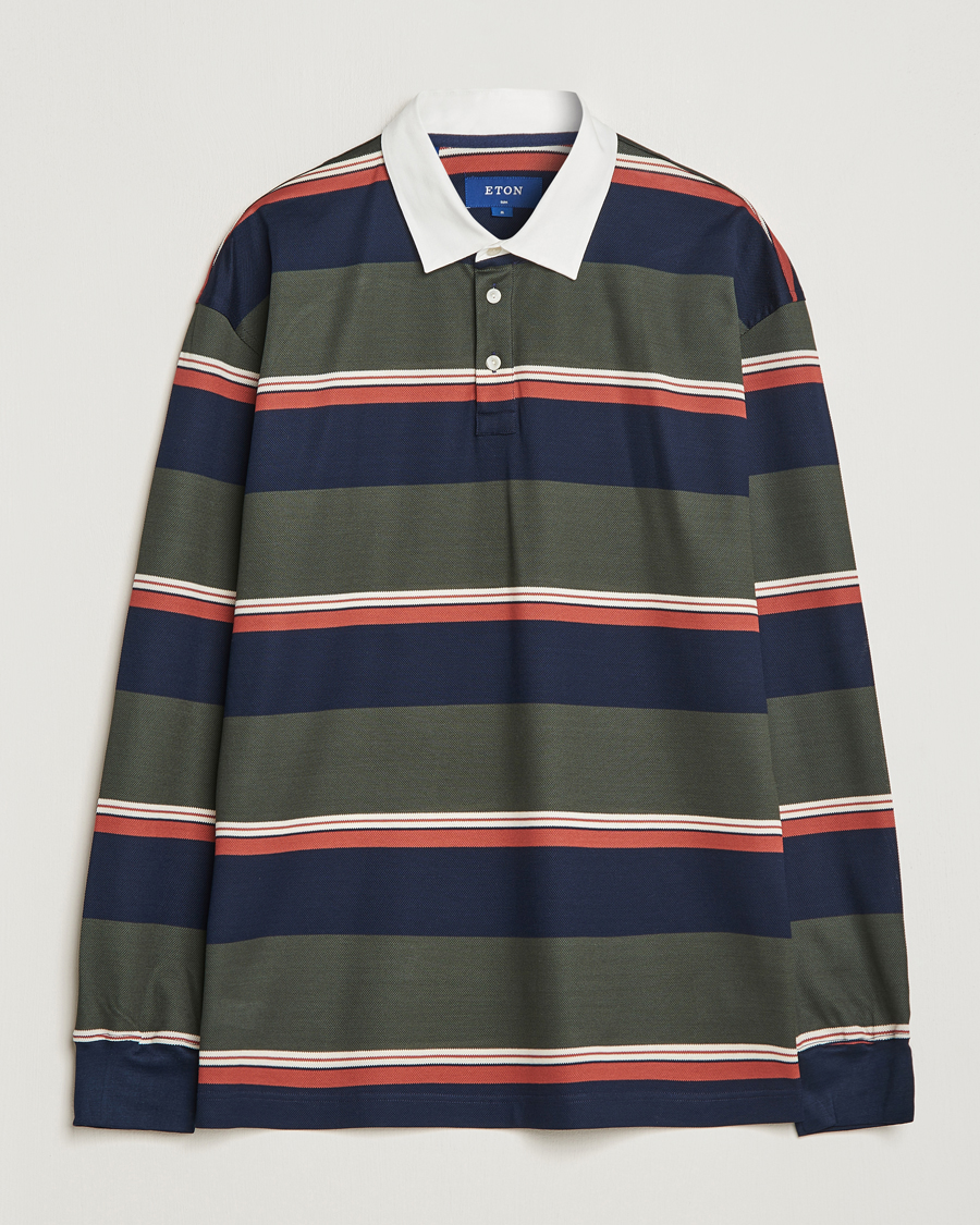 Herr | Tröjor | Eton | Striped Rugby Shirt Multi