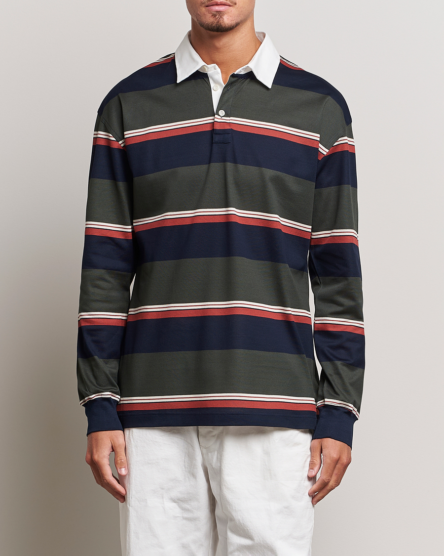 Herr | Rugbytröjor | Eton | Striped Rugby Shirt Multi