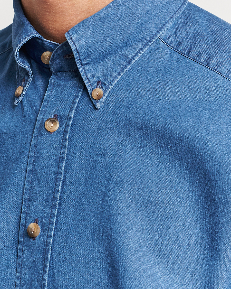 Herr | Skjortor | Eton | Slim Fit Denim Shirt Blue